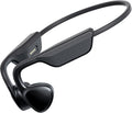 Audifonos de Conduccion Osea Pupabiflor | Bluetooth V6.0 con Microfono | Oido Abierto 12 Horas de Reproduccion | Inalambricos IPX5 Resistentes al Agua | Deporte y Running | Negro Obsidiana