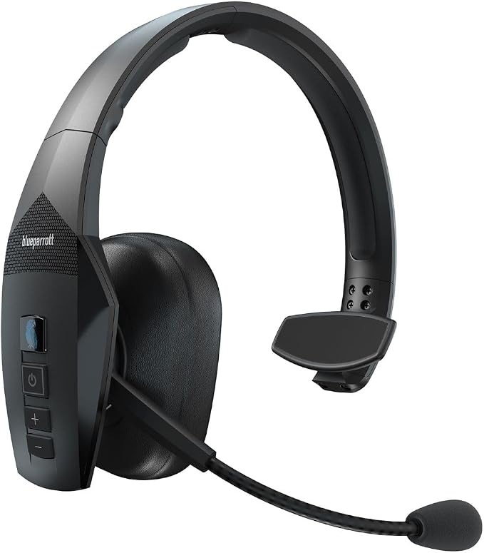 BlueParrott B450-XT Auriculares Bluetooth inalámbricos mono 96% de cancelación de ruido con micrófono, control de voz 100%