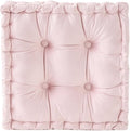 Cojín para silla de comedor vctops, cojín cuadrado de terciopelo suave con lazos, cómodo cojín para silla de interior para oficina, cocina y comedor (rosa, 40 x 40 cm)