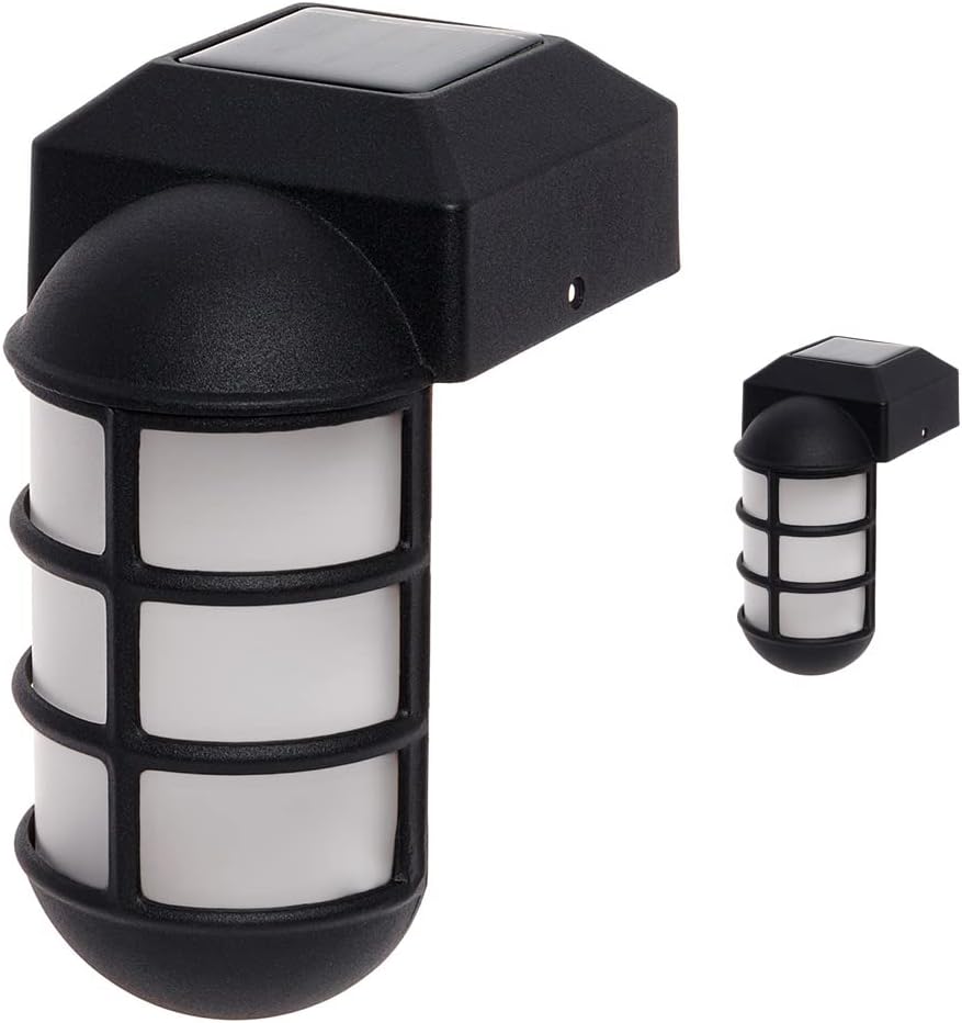 Luces solares para postes GreenLighting Marina, aptas para postes de madera de 4x4 pulgadas (nominal), para exteriores. Iluminación solar para postes, cercas, paisajismo, terrazas y jardines. LED brillante, resistente al agua. Iluminación náutica negra