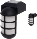 Luces solares para postes GreenLighting Marina, aptas para postes de madera de 4x4 pulgadas (nominal), para exteriores. Iluminación solar para postes, cercas, paisajismo, terrazas y jardines. LED brillante, resistente al agua. Iluminación náutica negra