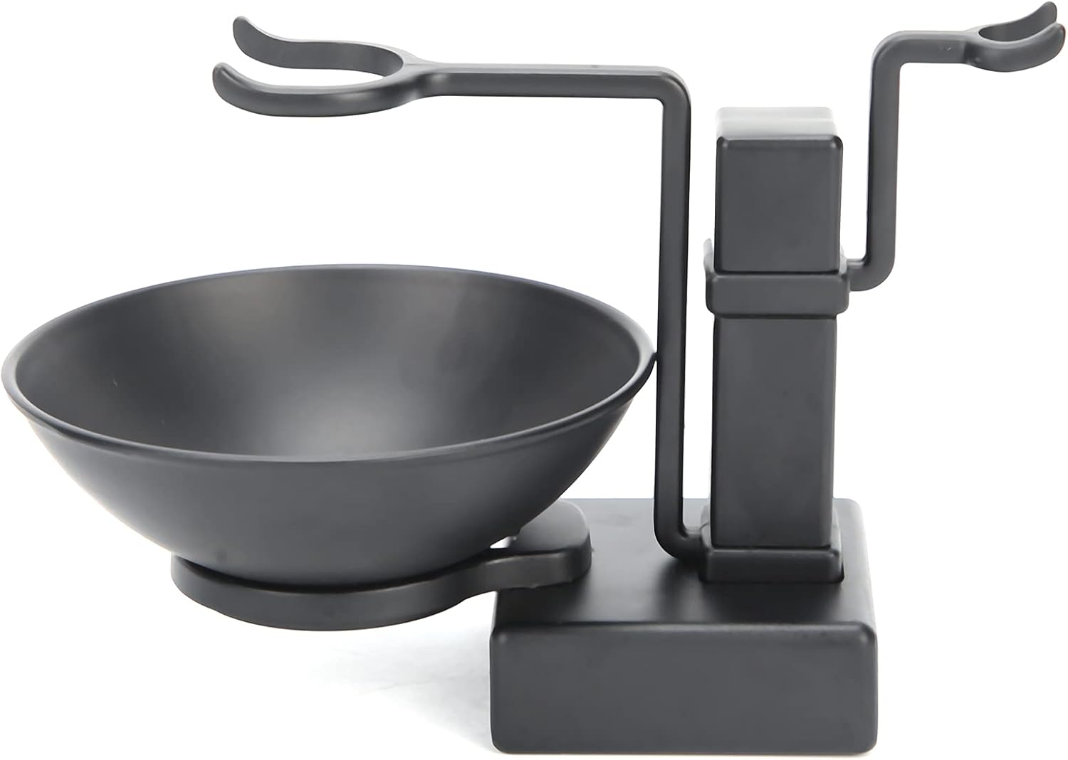 Soporte para Brocha de Afeitar con Tazón – Set Completo en Acero Inoxidable Negro para Hombre
