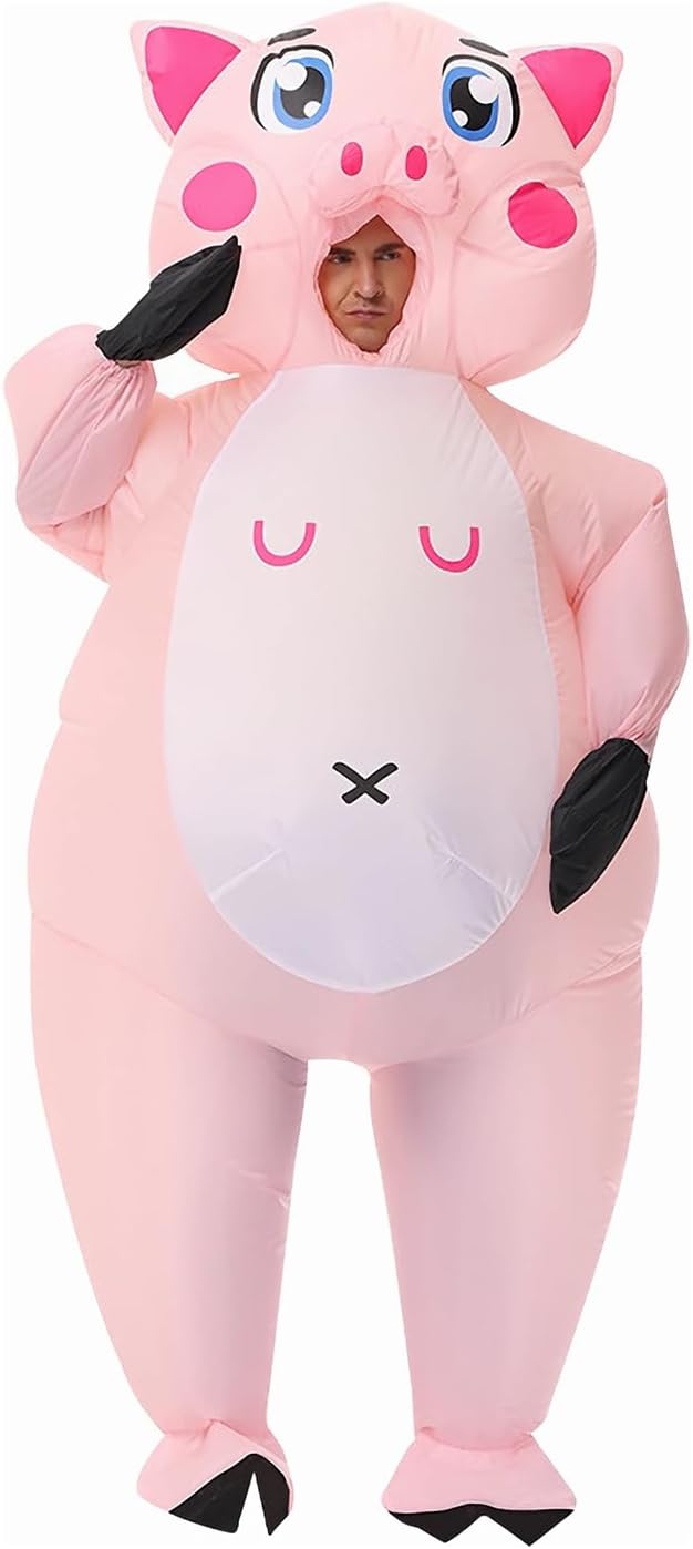 Disfraz inflable de cerdo para adultos, disfraz para adultos