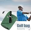 Toalla de golf triple plegable, tela de microfibra de alta calidad, patrón de gofre, con mosquetón resistente