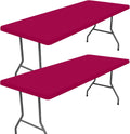 Mantel ajustable rectangular de spandex Moosfor, paquete de 6