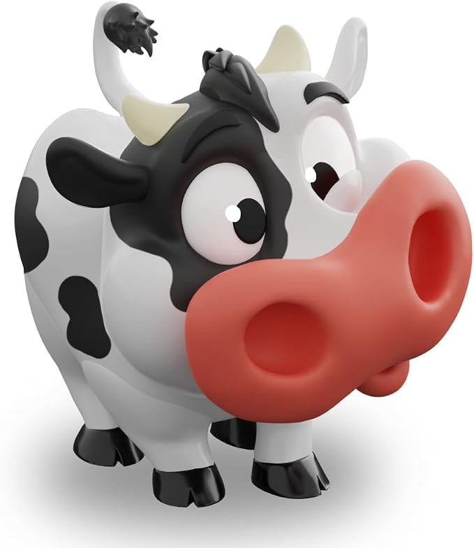 Juego Goliath Moo Moo Achoo | Reúne cartas de trébol antes de que la vaca estornude | Burbujas reales | 2-4 jugadores | A partir de 4 años