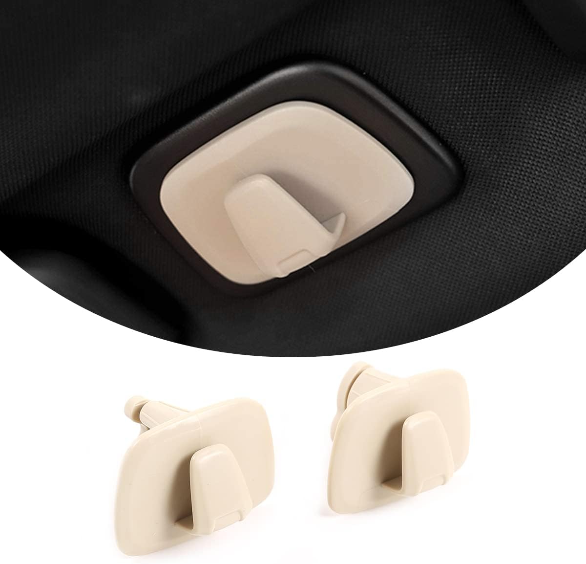 Ganchos de Techo Interior Fgtagtal – Pack 2 Piezas Beige, ABS, para Volvo V90 S90 XC40 XC60 XC90 2015-2020
