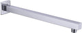 Brazo de ducha con brida de acero inoxidable de 16 pulgadas, brazo de extensión de ducha para baño, tubo montado en la pared para cabezal de ducha de lluvia, cromado