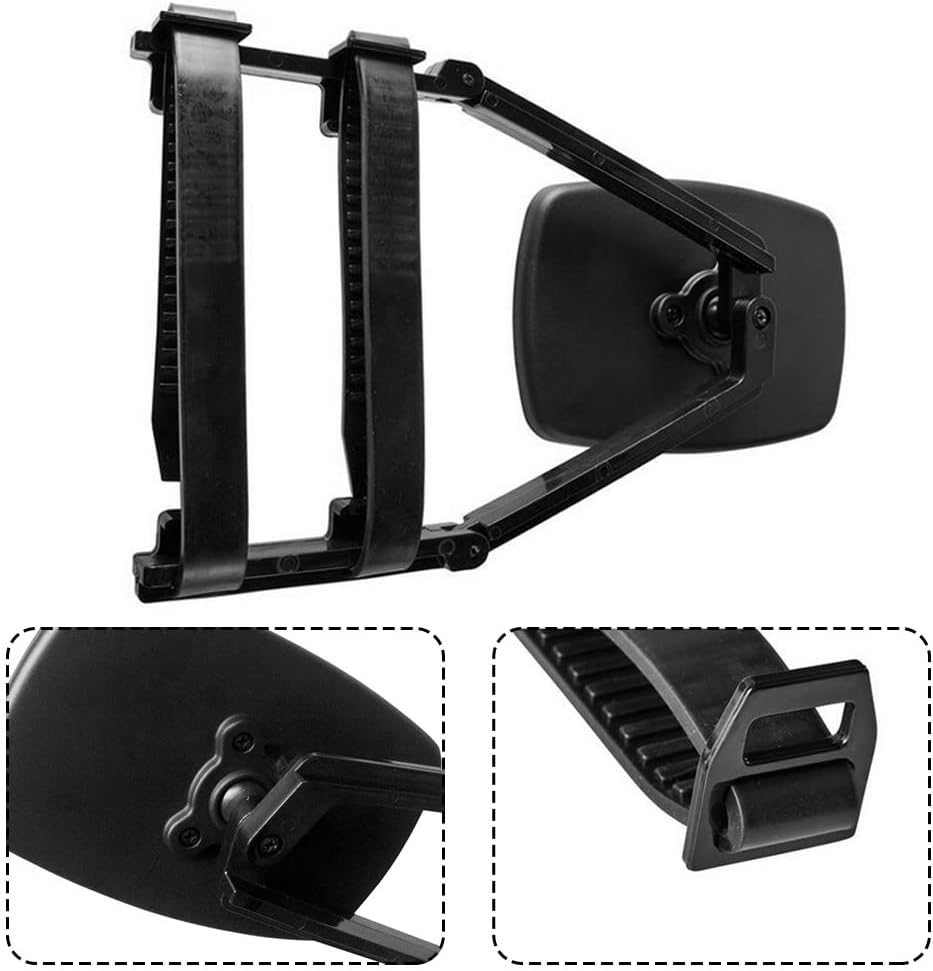 Espejo retrovisor para caravana, espejo adicional giratorio de 90° para coche, espejo retrovisor universal de extensión para remolque en vehículos, coches, camiones y remolques.