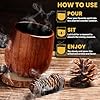 Vaso de madera carbonizada de bourbon para beber, vaso de whisky, regalos de bourbon para hombres, vaso de madera a la antigua, gran regalo de whisky para hombres