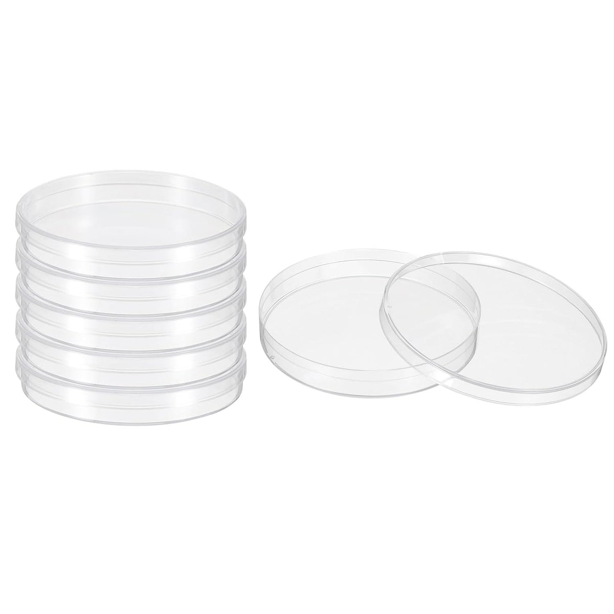 Cajas de Petri de Plástico 75mm con Tapa – Set de 6 Piezas