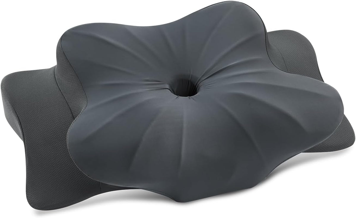 Almohada cervical ergonómica DONAMA para quienes duermen de lado, boca arriba o boca abajo. Almohada de espuma viscoelástica con forma para el cuello y los hombros
