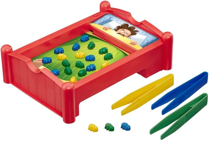 Juego de mesa Bed Bugs | El clásico juego de diversión para atrapar bichos | Juegos para niños y preescolares | Para edades de 4 años en adelante | 2 a 3 jugadores | Juegos familiares | Regalos