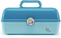 ⚠️ PRESENTA MANCHAS DE GOMA (SE PUEDEN QUITAR, NO AFECTA FUNCIONAMIENTO) — Organizador de Maquillaje Caboodles On-the-Go Girl Color Turquesa