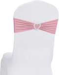 Pack 120 Moños Elásticos Spandex para Sillas Rosa Palo – Decoración Elegante para Bodas, Banquetes y Eventos