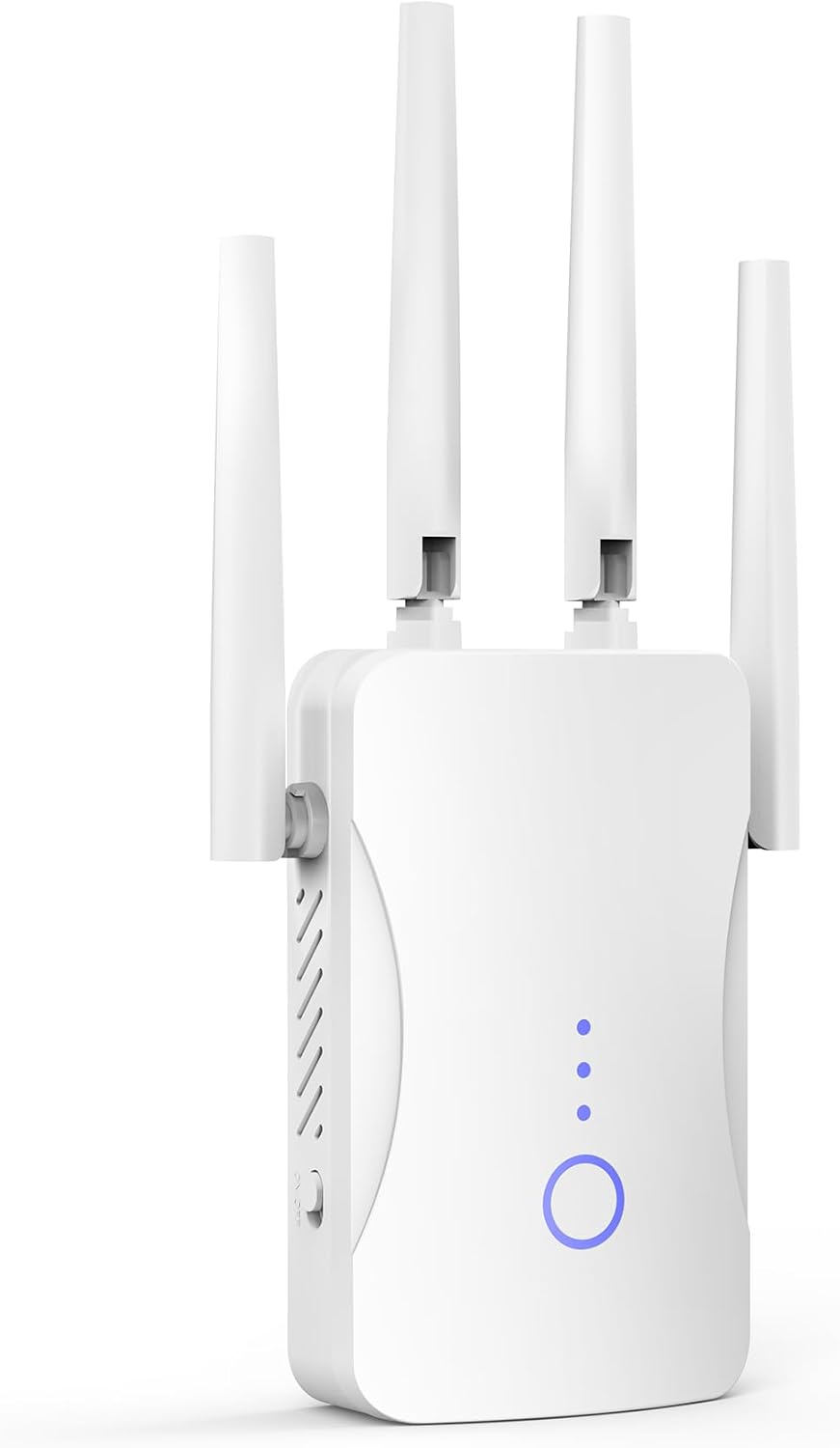 Extensor de señal WiFi 2026 - Amplificador WiFi de 2.4 GHz y 300 Mbps para el hogar, cubre hasta 10999 pies cuadrados, fácil configuración, puerto Ethernet y punto de acceso, rendimiento de Internet estable con más de 85 dispositivos. Blanco.