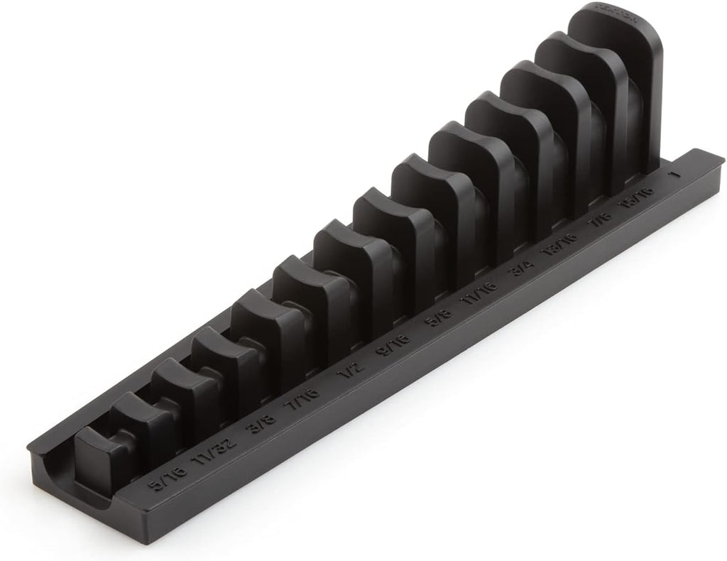 Organizador de llaves de pata de gallo TEKTON de 13 herramientas con accionamiento de 3/8 de pulgada, color negro (5/16-1 pulg.) | ORG26113 | Hecho en EE. UU.