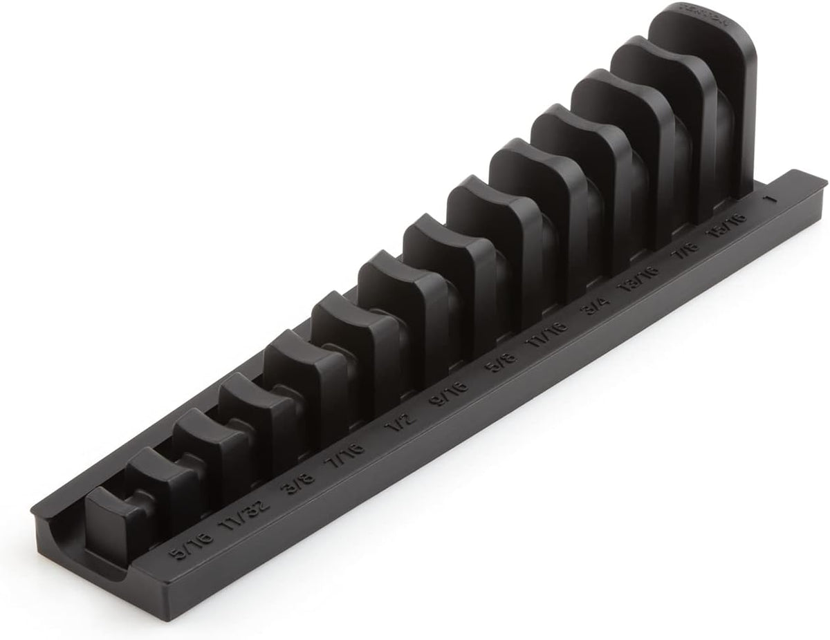 Organizador de llaves de pata de gallo TEKTON de 13 herramientas con accionamiento de 3/8 de pulgada, color negro (5/16-1 pulg.) | ORG26113 | Hecho en EE. UU.