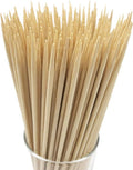 Brochetas de Bambú Natural 15 cm Ø 4 mm – Para Barbacoa, Aperitivos, Frutas, Cócteles y Fuente de Chocolate