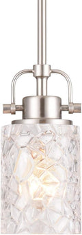 Lámpara Colgante Mini Alice House AL9082-P1 | Cristal | Níquel Cepillado | Estilo Rústico Contemporáneo | Certificación ETL | Cocina Comedor Baño | 1 Unidad