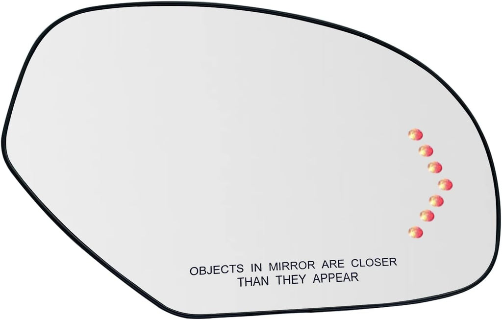 Espejo Retrovisor Calefactable Lado Pasajero | Reemplazo para Cadillac Escalade, GMC Yukon, Chevrolet Suburban, Silverado, Tahoe 2007-2013 | con Luz Direccional ( ARTICULO VIENE COMO SE MUESTRA EN LA SEGUNDA IMAGEN )