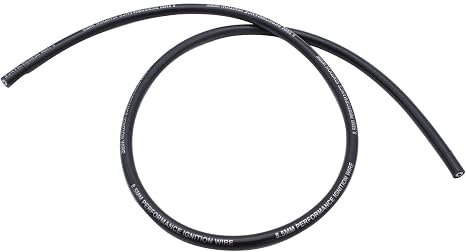 YUCHENSHLP Cables de Bujía 8.5mm Negros — Universal 135/45 Grados HEI, Compatible con Chevy, Ford, Mopar, BBC