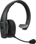Auriculares inalámbricos Bluetooth mono BlueParrott B450-XT con cancelación de ruido del 96%, diseño tipo camionero, con micrófono, diadema acolchada para mayor comodidad durante todo el día, amplio alcance inalámbrico y hasta 24 horas de conversación