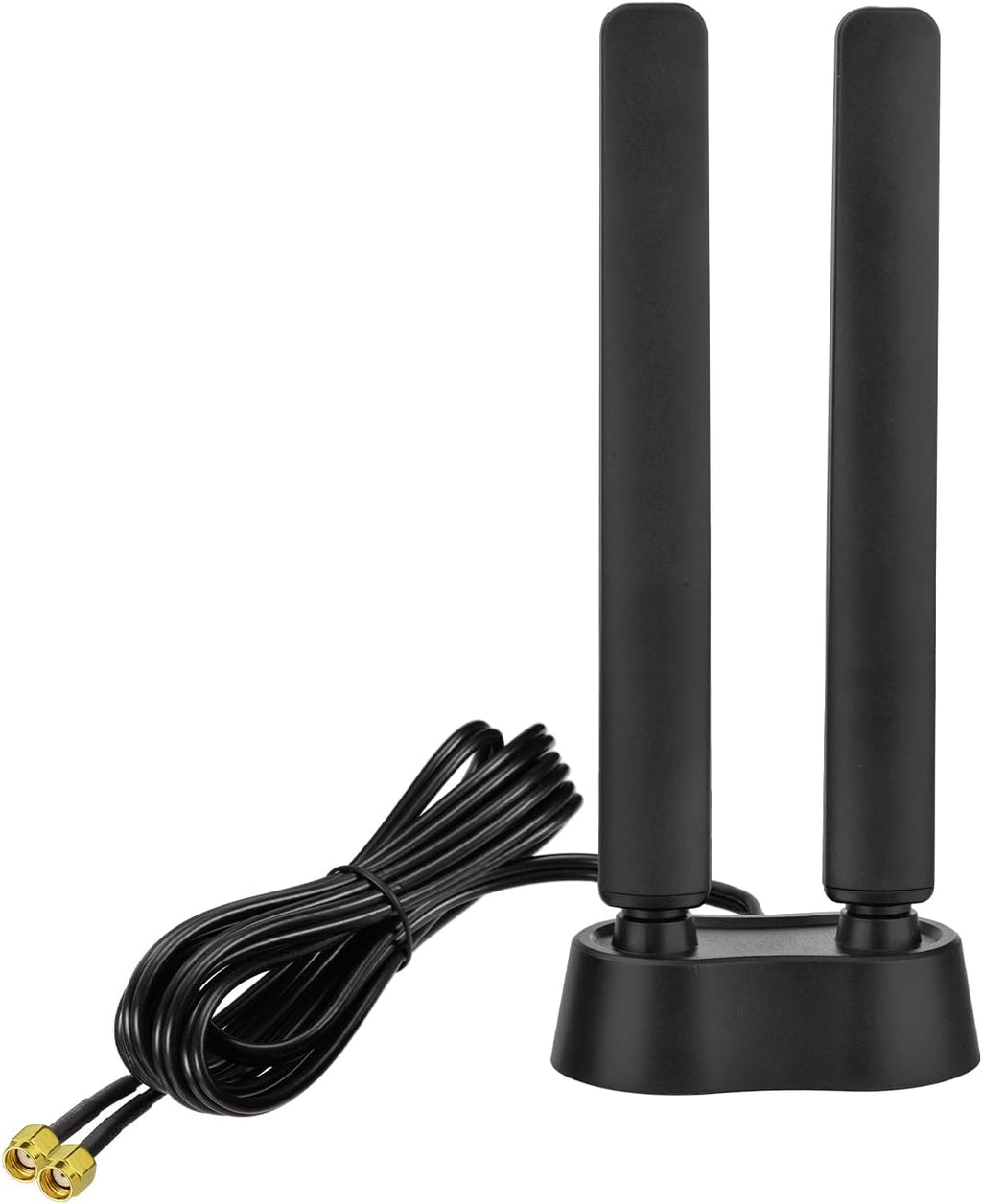 Antena WiFi 6E Eightwood de 9 dBi, triple banda (6 GHz, 5 GHz, 2,4 GHz), con base magnética, para PC de escritorio, tarjeta PCIe Bluetooth, placa base para juegos y router WiFi 6E.