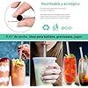 Vinaco Pajitas de acero inoxidable, extra anchas de 0.4 pulgadas, popotes de metal reutilizables para batidos, batidos, bebidas, juego de 4 con 1 cepillo de limpieza
