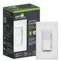 Interruptor regulador inteligente Leviton Decora, Wi-Fi de 2.ª generación, requiere cable neutro, compatible con Matter, Alexa, Google Assistant, Apple Home/Siri, conexión por cable o inalámbrica de 3 vías, D26HD-1RW, blanco