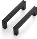 Ravinte Paquete de 30 Tiradores cuadrados de 4 pulgadas para gabinetes de cocina, color negro mate, tiradores negros para cajones, herrajes para gabinetes de cocina, tiradores para cajones y armarios.