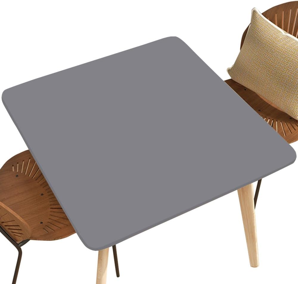 Tapas ajustables para mantel cuadrado NYRTHUS de 91 x 91 cm, con elástico lavable para mantel, ideales para fiestas en interiores y exteriores, jardines y picnics.