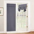 Cortina opaca para puerta RYB HOME - Aislamiento térmico y privacidad para sala de estar/comedor/puerta principal/patio/puerta francesa/ventana de cristal, 76 x 182 cm, 1 panel, gris