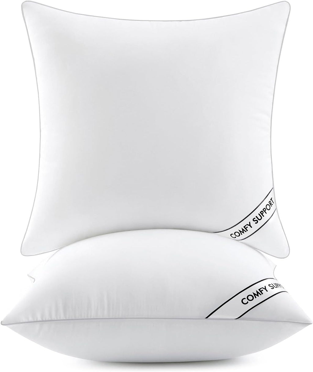 Rellenos para Cojines Decorativos MIULEE 26x26 Pulgadas – Pack de 2, Fibra Alternativa al Down para Sofá, Cama y Sillón