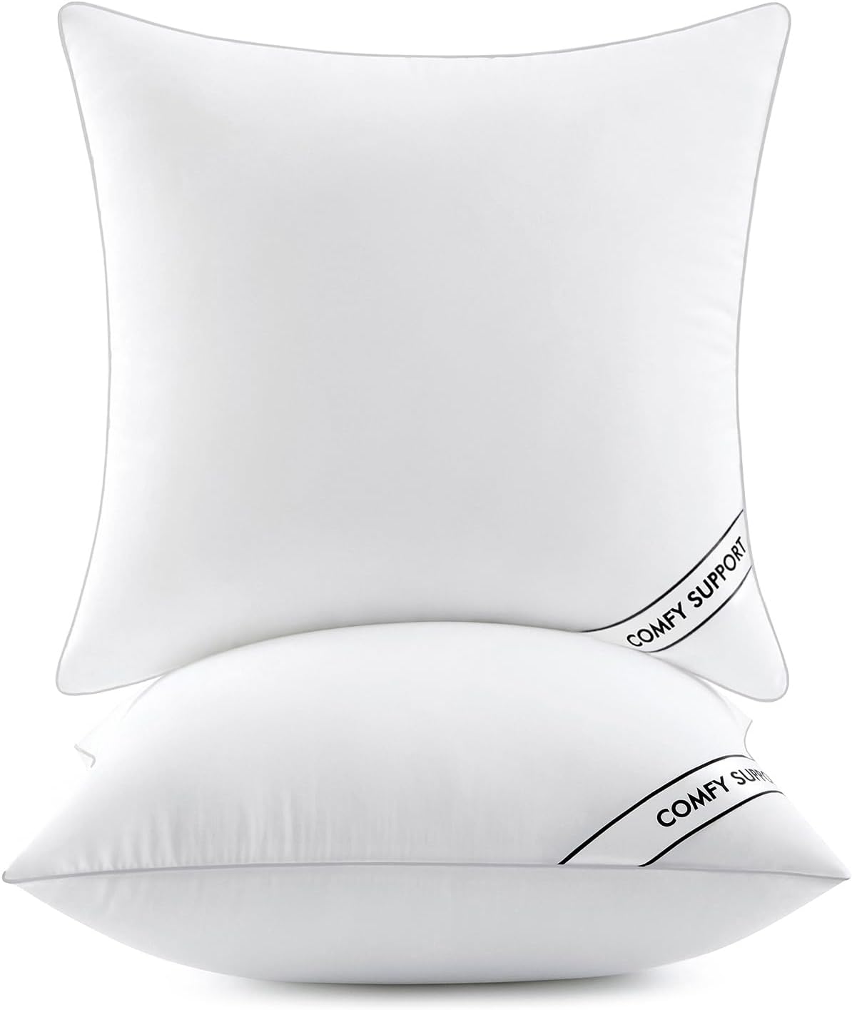 Rellenos para Cojines Decorativos MIULEE 26x26 Pulgadas – Pack de 2, Fibra Alternativa al Down para Sofá, Cama y Sillón
