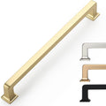 9BUILD 10 Pack 6.25 Inch Brushed Gold Cabinet Pulls - Kitchen Handles for Cabinets and Cupboards