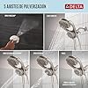 Delta HydroRain 2-in-1 Dual Shower Head con ProClean | 5 Ajustes | 1.75 GPM | Níquel Satinado 75419SN