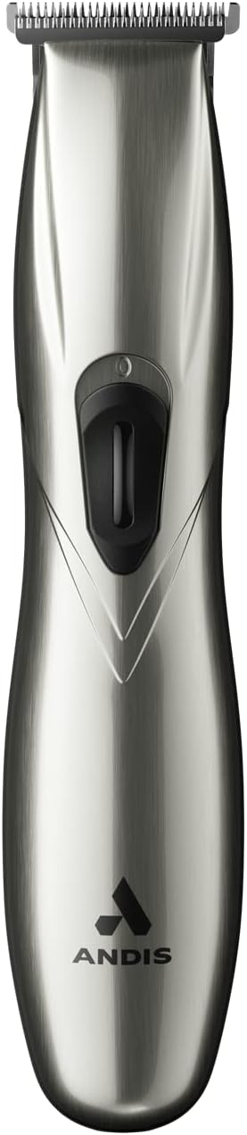 Recortadora de barba Andis 32810 Slimline Pro con o sin cable, cuchilla en T de iones de litio, corte apurado, cromada 
