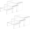 Bases de Acrílico Transparente Cerpourt – Set x2 (3", 4", 5") para Figuras, Postres y Exhibición