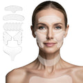 Parches antiarrugas para el cuello YISHIQI, almohadillas reutilizables para el pecho - 11 almohadillas antiarrugas, parches faciales de silicona para la prevención de líneas de expresión, removedor de arrugas durante la noche mientras duerme…