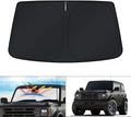Parasol KUST para parabrisas Ford Bronco 2021-2025 2026 (no compatible con Bronco Sport). Parasol plegable para ventana, protector solar que bloquea los rayos UV y mantiene el coche fresco.