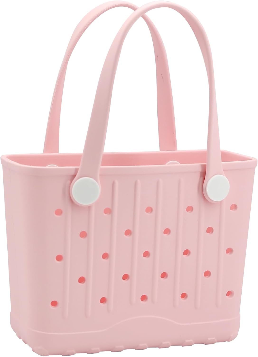 Bolso de mano de goma CXY, pequeño, impermeable, lavable, para playa, ideal para deportes, barcos, mercados y actividades al aire libre (rosa claro).