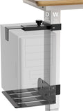 Soporte para PC debajo del escritorio - No requiere perforación, capacidad de 18 kg, soporte para computadora debajo de la mesa, altura y ancho ajustables