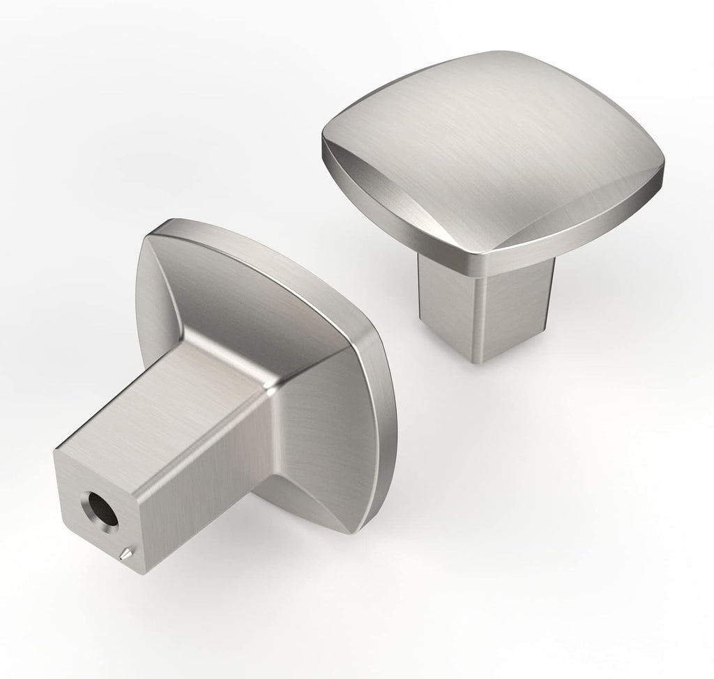 Asidrama Paquete de 10 pomos para gabinetes de cocina, pomos cuadrados para cómodas, pomos para cajones, herrajes para gabinetes, pomos de zinc para cajones de cómodas