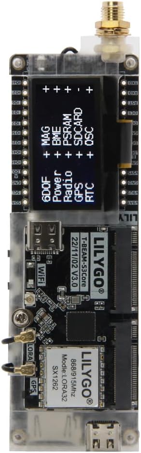 Módulo LILYGO T-BeamSUPREME Meshtastic 915Mhz ESP32-S3 LoRa L76K GPS WiFi Bluetooth Tarjeta Desarrollo TTGO Pantalla OLED SH1106 1.3 Pulgadas