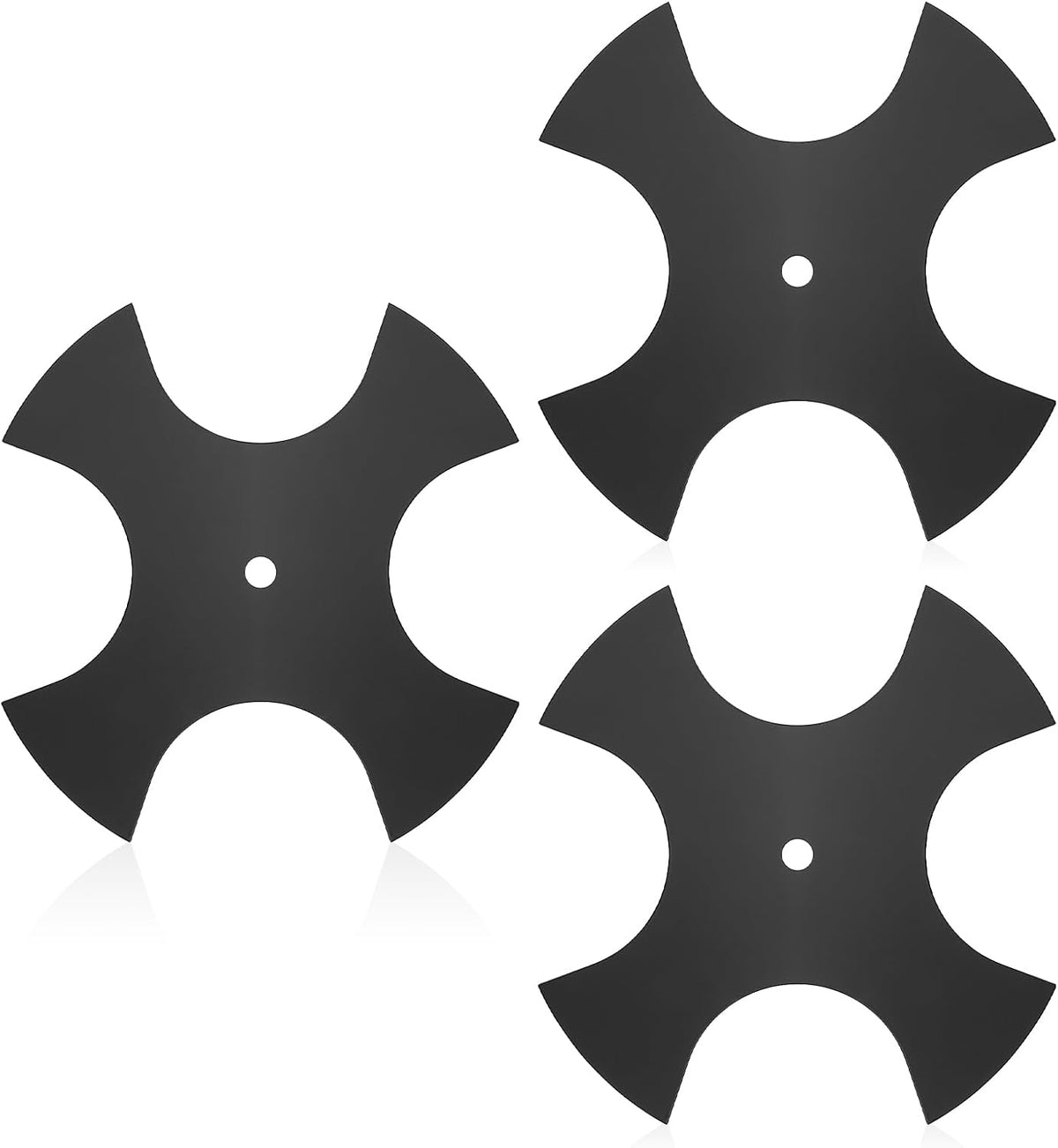 IDEASURE Cuchilla Estrella para Bordeadora 9 Pulgadas | Orificio Central 1/2 Pulgada | 4 Dientes | Reemplaza 375-411, 40-843, 2658 | Pack de 3