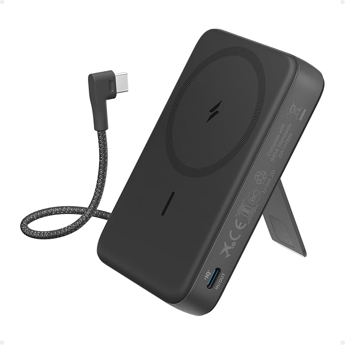 Batería Externa Magnética Anker Zolo 10,000mAh – Carga Rápida 30W + Inalámbrica 7.5W