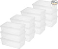 Novelinks Cajas de Almacenamiento Transparentes 6 Qt con Tapa | Apilables | Pack 6 Unidades | Organizador Hogar y Manualidades