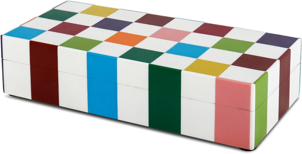 Caja de almacenamiento decorativa para el hogar de Handicrafts 10x4.5 Soporte para control remoto, organizador de joyas, caja decorativa moderna con tapa, acento de decoración para el hogar Boho Chic