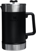 Prensa Francesa STANLEY Classic Stay-Hot 48 oz | Café en 5 Minutos, 4 Horas Caliente | Filtro de Malla, Acero Inoxidable Aislado, Libre de BPA | Negro 2.0